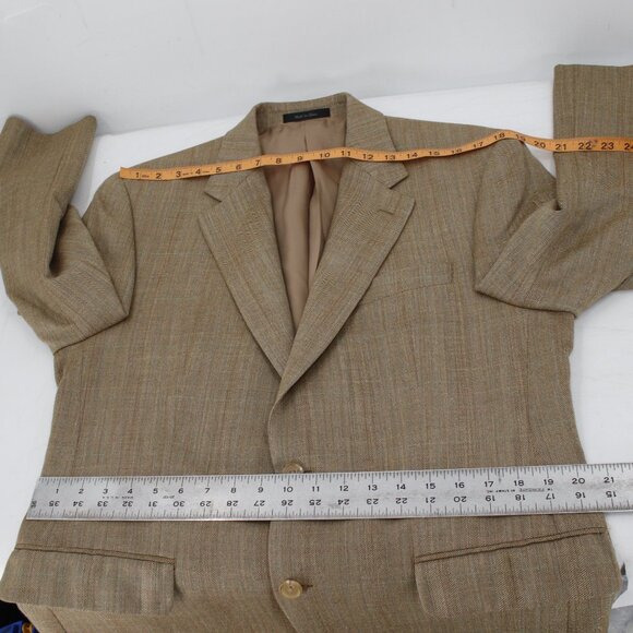 Lauren ralph Lauren sport coat men's 40R Silk wool windowpane herringbone plaid - Picture 10 of 13